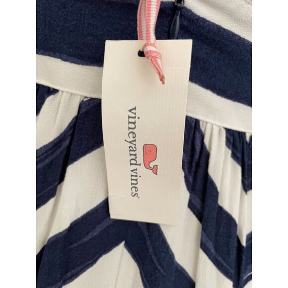 Vineyard Vines Diamond Print Maxi Dress Blue Strapless Elegant Lined Size 0 Reso - Picture 5 of 9